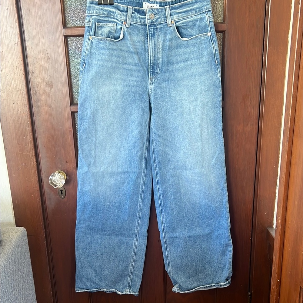 PAIGE Blue Flare Wide Leg Denim